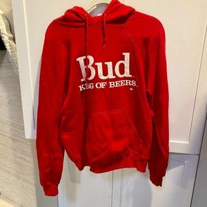 VINTAGE OVERSIZED BUDWEISER HOODIE RED